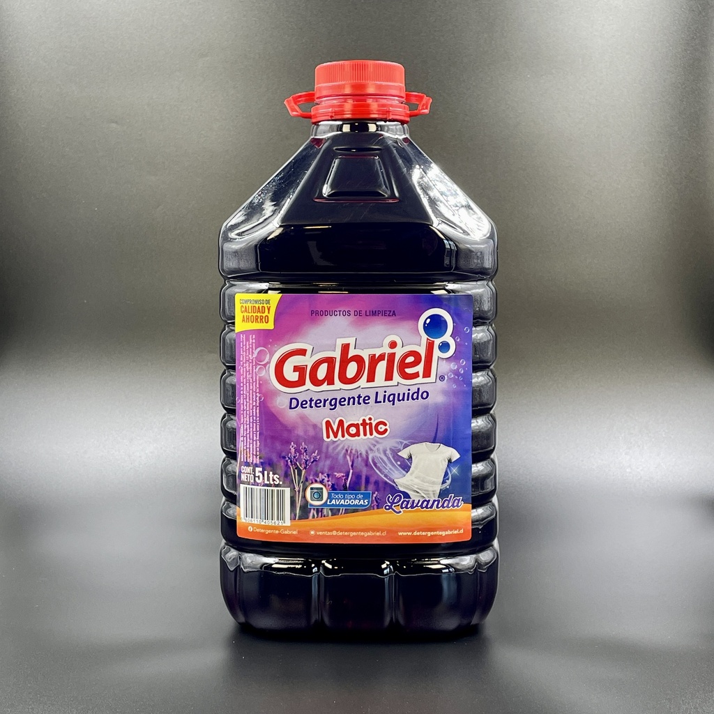 DETERGENTE LIQUIDO GABRIEL LAVANDA MATIC 5 LT
