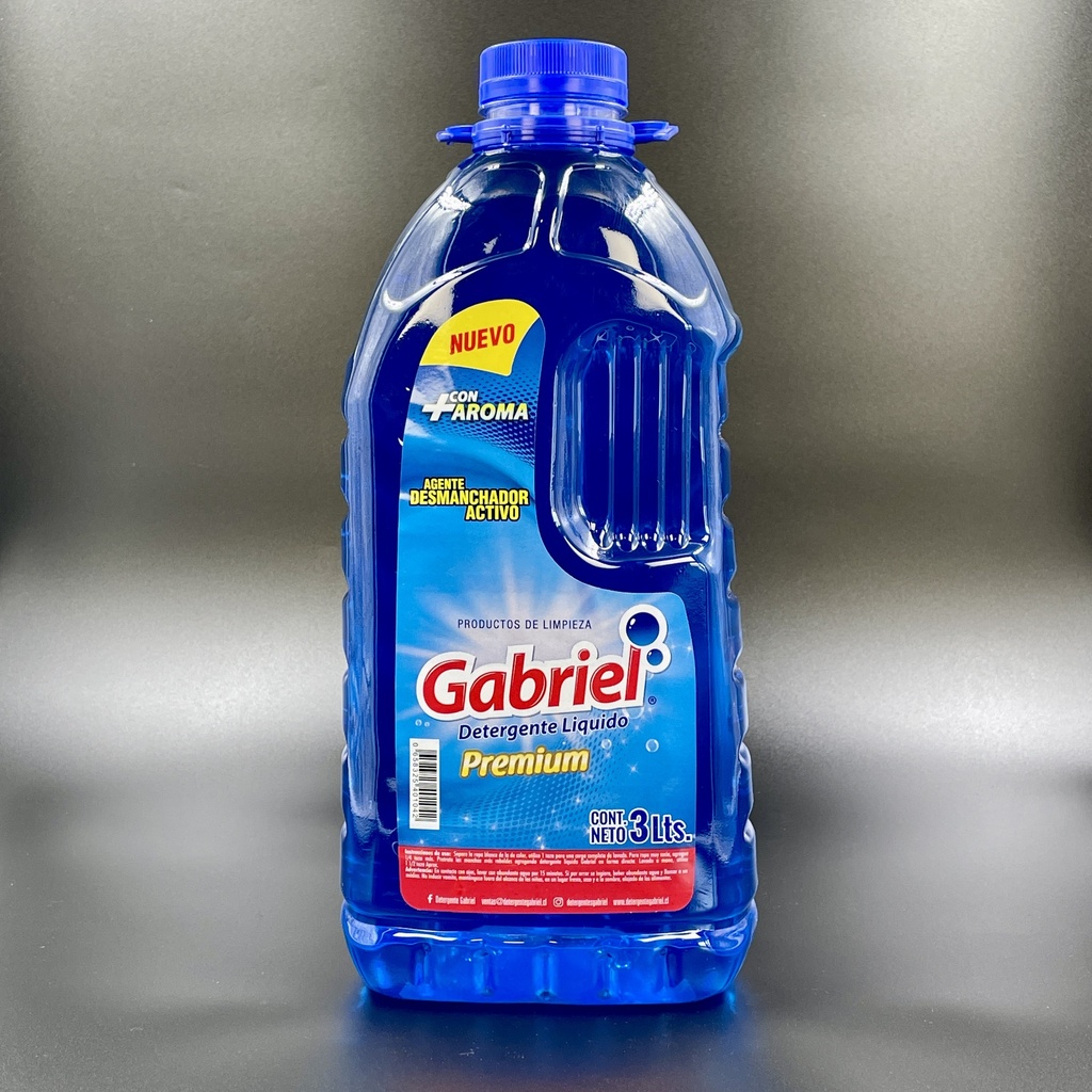 DETERGENTE LIQUIDO GABRIEL PREMIUM AZUL 3 LT